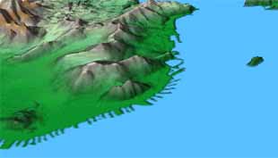 San Francisco rendered using 30 meter DEM's